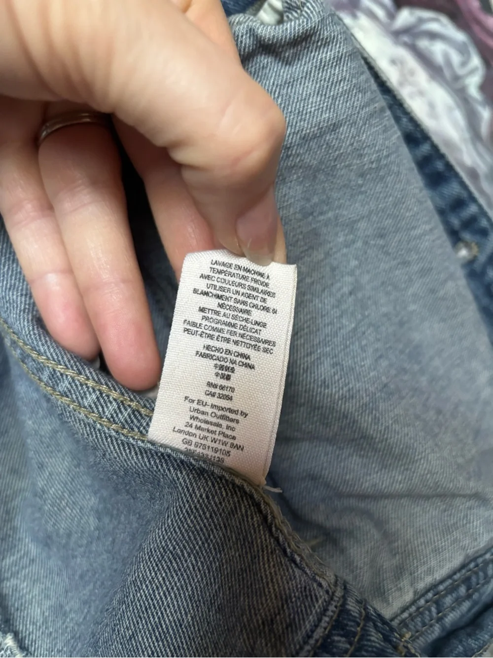 Free People denim jacket with knit hoodie in blue and gray - Picture 5 of 11